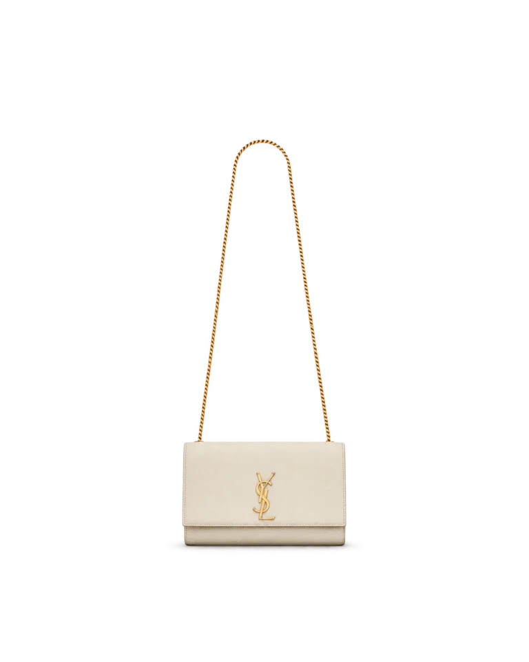 Cream Rectangular Chain Flap Bag — main view